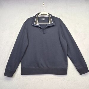 UNTUCKit Corral Sweatshirt Mens‎ L Black Quarter Zip Mock Neck Golf Athleisure